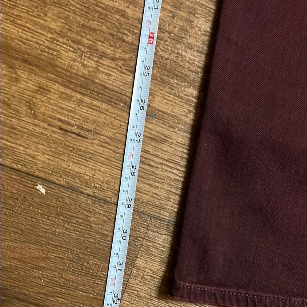Mens Ag Adriano Goldschmied burgundy jeans size 31